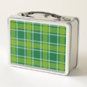Groene Tartan Metal Lunch Box (Achterkant)
