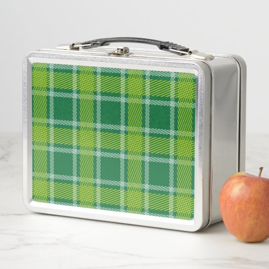 Groene Tartan Metal Lunch Box (In situ)