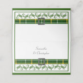 Groene tartan plaatskaartje (Buitenkant ongevouwen)