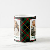  Groene Tartan Plaid Foto Kerst Koffiemok (Center)
