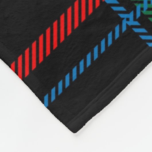 Groene Tartan Plaid & Witte dennenboom Silhouet Fleece Deken (Hoek)