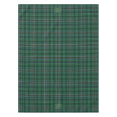 Groene Tartan Schotse Ruit Monogram Tafelkleed (Voorkant)