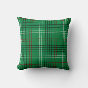 Groene Tartan Schotse Ruit Sierkussen