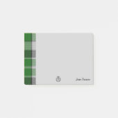 Groene Tartan & Schotse Thistle Post-It Notes (Voorkant)