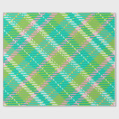 Groene Tartan Webbing Cadeaupapier (Vlak)