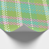 Groene Tartan Webbing Cadeaupapier (Hoek)