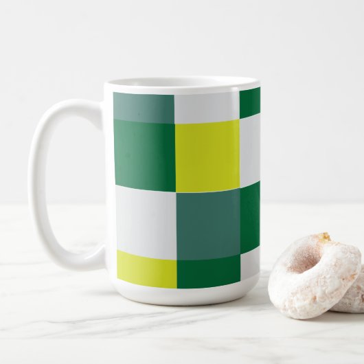 Groene Tartanruit Koffiemok (Met donut)