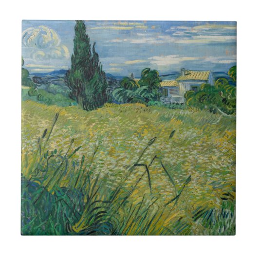 Groene tarwe | 1889 tegeltje (Voorkant)