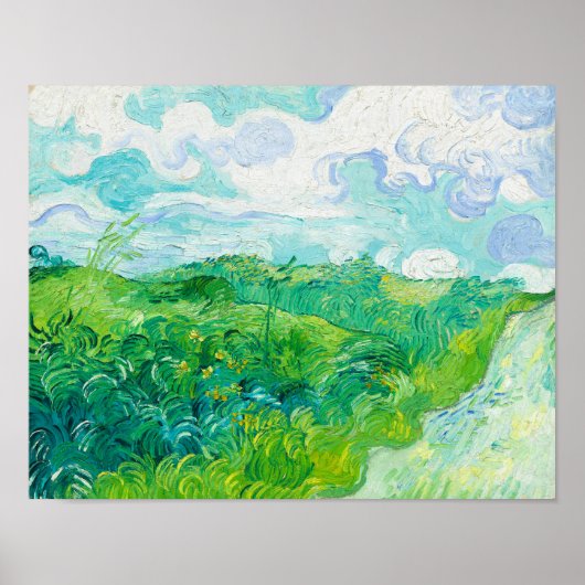 Groene Tarwevelden, Auvers, 1890 door van Gogh Poster (Voorkant)