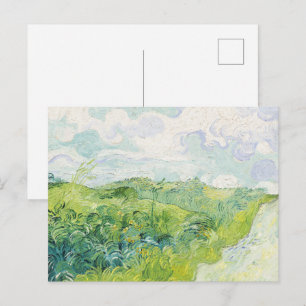 Groene tarwevelden, Auvers (1890) door Vincent Van Briefkaart