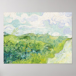 Groene tarwevelden, Auvers (1890) door Vincent Van Poster