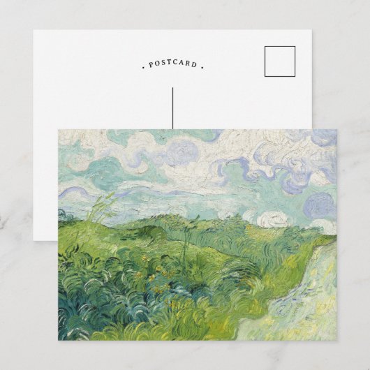 Groene tarwevelden, Auvers | Vincent van Gogh Briefkaart (Voorkant / Achterkant)