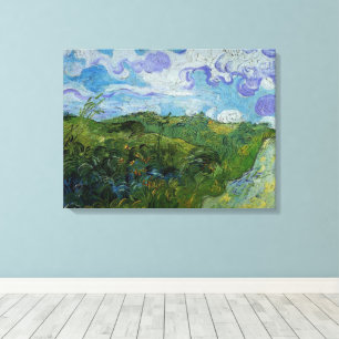 Groene tarwevelden door Vincent van Gogh Canvas Afdruk