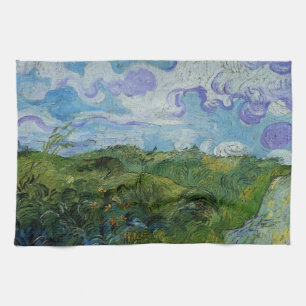 Groene tarwevelden door Vincent van Gogh Theedoek