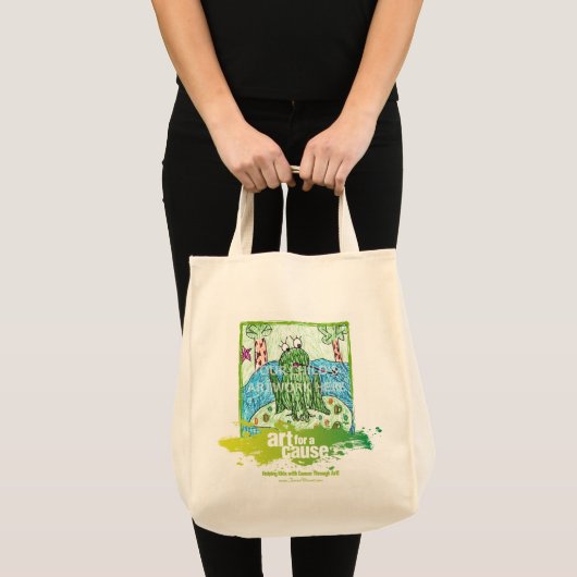 Groene Tas "Kunst voor een goed doel" $ 15,95 (Voorkant (product))