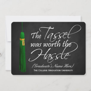 Groene Tassel Worth of the Hassle College Graduing Kaart