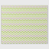 GROENE TAUPE WITTE ZIG ZAG STREPEN CADEAUPAPIER (Vlak)
