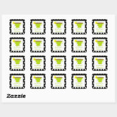 Groene Teacup Polka Dot Verjaardagsfeest Stickers (Vel)