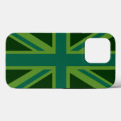 Groene Teal Union Jack Britse Vlag Achtergrond Case-Mate iPhone Case (Achterkant (horizontaal))