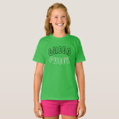 Groene Team Cheer stand, toonaangevend plein - spo T-shirt (Voorkant volledig)