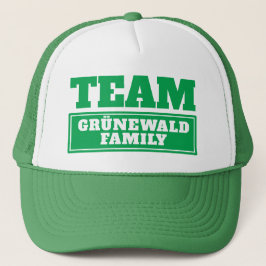 Groene team op maat gesneden teamnaam of familiena trucker pet