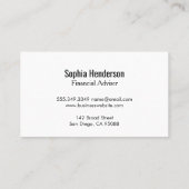 groene technologie | Investering | voorraadgrafiek Visitekaartje (Achterkant)