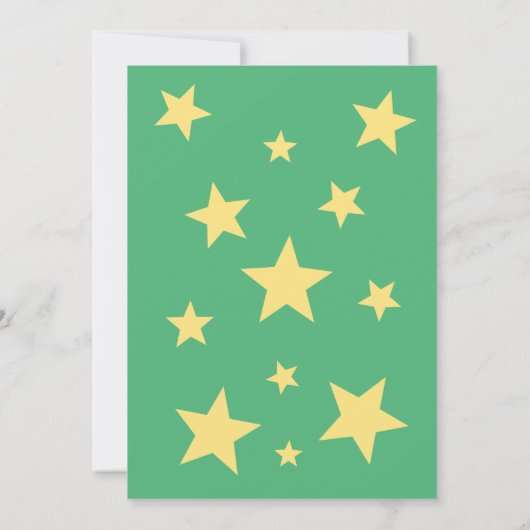 Groene Teddy Bear op het Baby shower Moon Kaart (Achterkant)