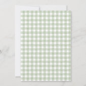 Groene teddybeer babyshower bedankkaart (Achterkant)