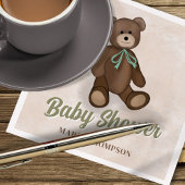  Groene Teddybeer Custom Baby shower Servet