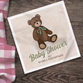  Groene Teddybeer Custom Baby shower Servet