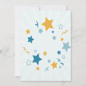 Groene Teddybeer, Sterren Cloud Moon Baby shower Kaart (Achterkant)