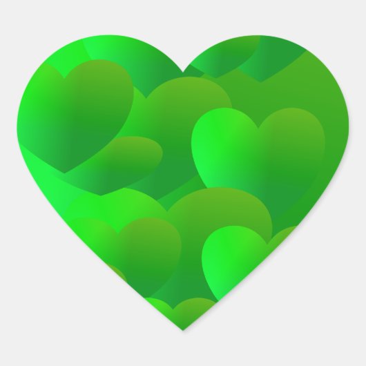 Groene tederheid hart sticker (Voorkant)