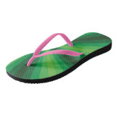 Groene Teenslippers voor optische illusie (Schuin)