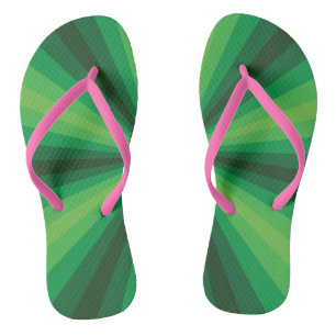 Groene Teenslippers voor optische illusie