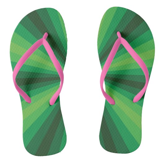 Groene Teenslippers voor optische illusie (Voetbed)