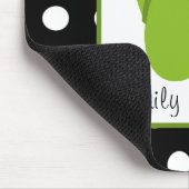 Groene Teenslippers / zwart met witte pooldots Muismat (Hoek)