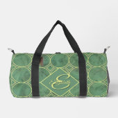 Groene Tegel Duffle Bag Plunjezak (Voorkant)
