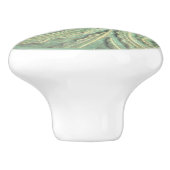 Groene Tegel Patroonlade Trek keramische knop (Zijkant)