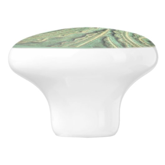 Groene Tegel Patroonlade Trek keramische knop (Zijkant)