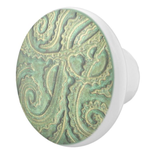 Groene Tegel Patroonlade Trek keramische knop (Rechts)