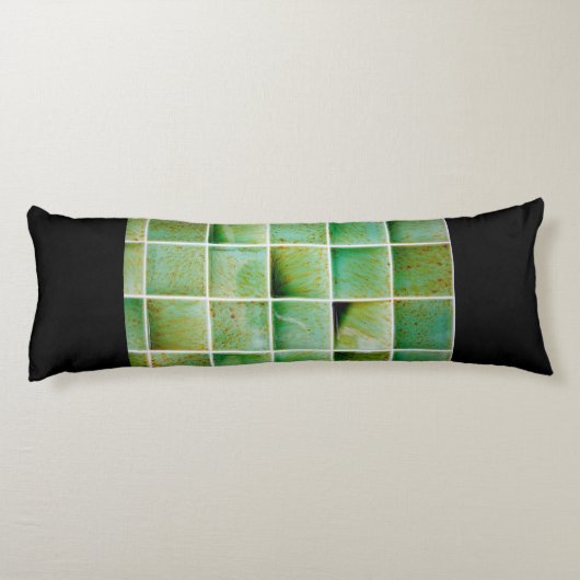 Groene tegels lichaamskussen (Achterkant)