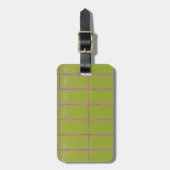 Groene tegelstructuur bagagelabel (Voorkant verticaal)