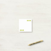 Groene tekenfilm vogel post-it® notes (Op bureau)
