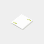 Groene tekenfilm vogel post-it® notes (Schuin)