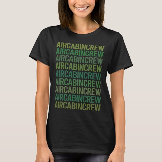 Groene tekst - Air Cabin Crew T-shirt (Voorkant)