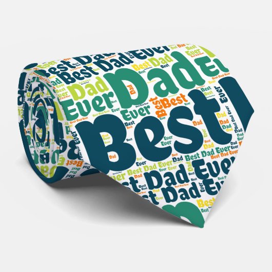 Groene tekst Beste vader ooit Stropdas (Opgerold)