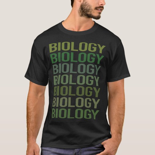 Groene Tekst Biologie T-shirt (Voorkant)