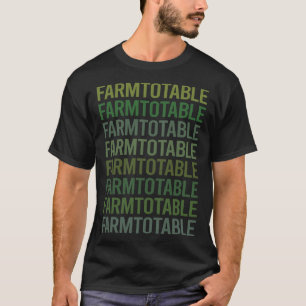 Groene tekst Boerderij naar tabel T-shirt