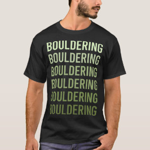 Groene tekst Bouldering Rock klimmen T-shirt