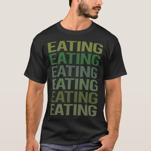 Groene tekst eten t-shirt (Voorkant)